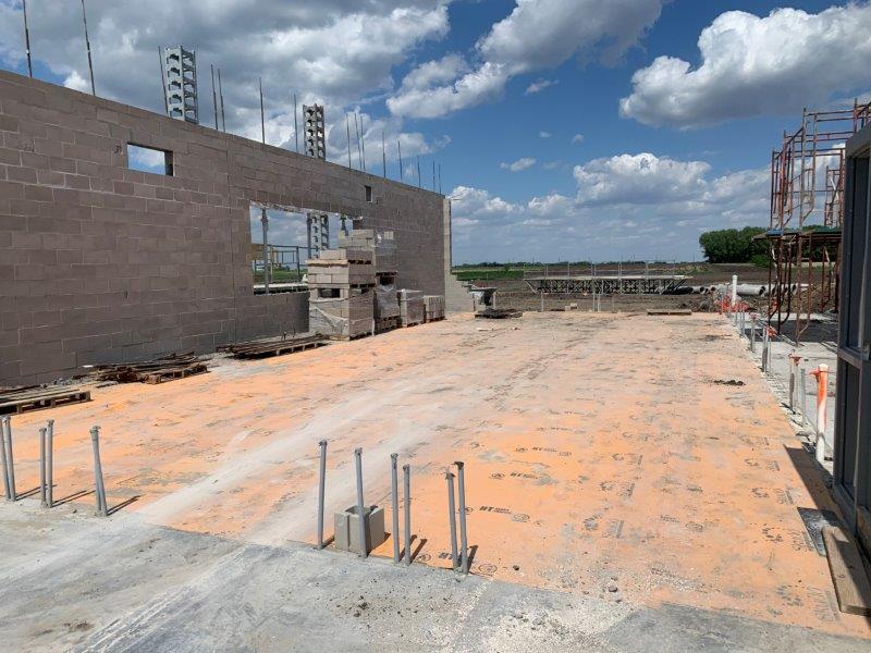 Example of construction site concrete that could utilize a SkudoUSA concrete flooring protection system