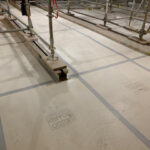 Skudo Board for floor protection during construction of Macon Auditorium