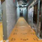 Hard floor protection during construction