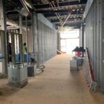 Skudo HT Commercial System placed over concrete and under steel framing